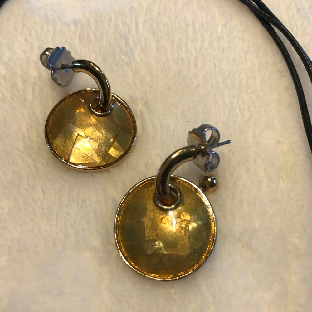 Lia Sophia Mother of Pearl necklace/earring set - Picture 3 of 4